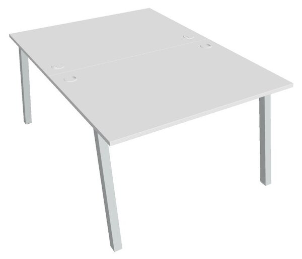 Kancelářský pracovní stůl USDA 1200, bílá RAL 9016, deskaakát