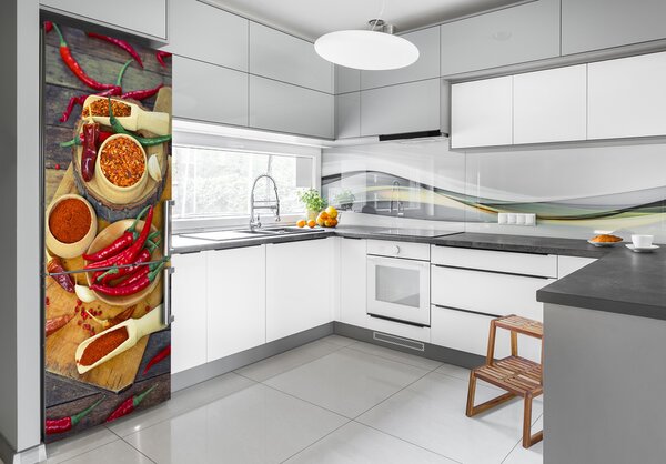 Nálepka na ledničku fototapeta Chilli papričky FridgeStick-70x190-f-69003673
