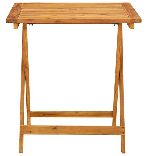 3dílný bistro set krémově bílý textil a masivní dřevo 3281868