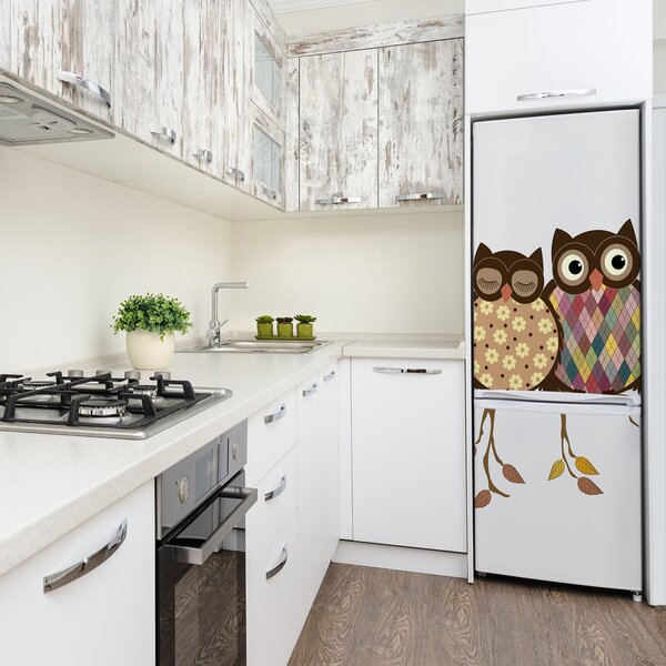 Foto tapeta na ledničku Sovy na větvi FridgeStick-70x190-f-69126065