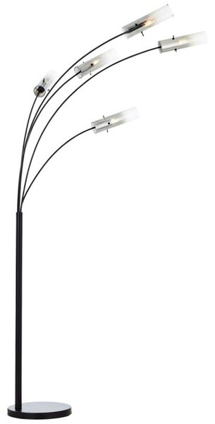 Brilliant 99208/06 Stojací oblouková lampa GLASINI kouřové sklo