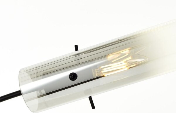 Brilliant 99208/06 Stojací oblouková lampa GLASINI kouřové sklo