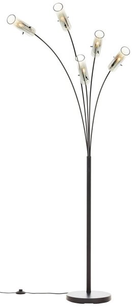 Brilliant 99208/06 Stojací oblouková lampa GLASINI kouřové sklo