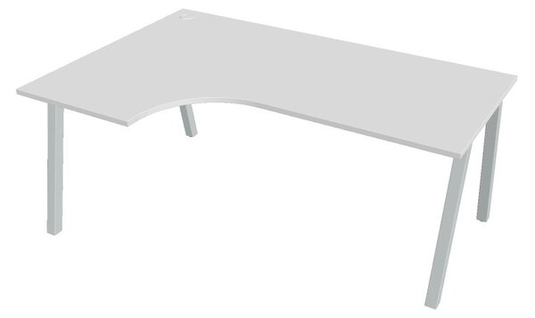 Kancelářský stůl Ergo pravý UEA 180060P, deskaakát, bílá RAL 9016