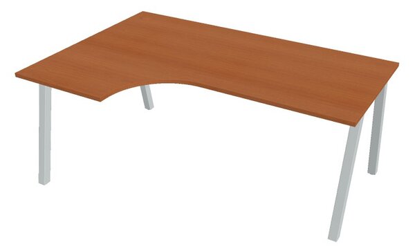 Kancelářský stůl Ergo pravý UEA 180060P, deskaakát, bílá RAL 9016