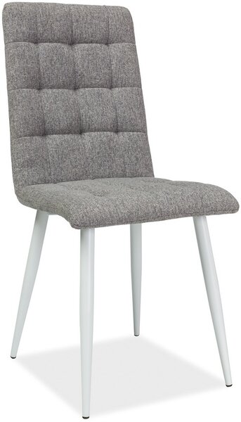 Jídelní čalouněná židle MOTO šedá/bílá
