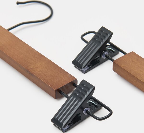 Sinsay - Dřevěná ramínka s klipsy 2 pack - hnědá