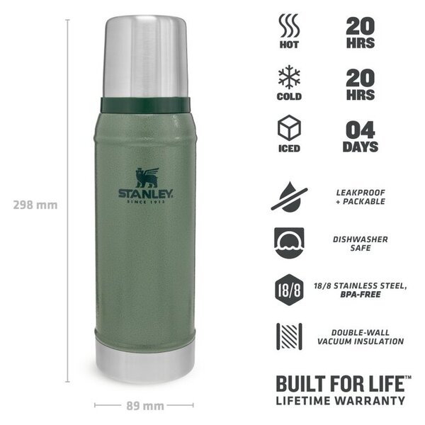 STANLEY Termoska Legendary Classic series Zelená, 750 ml