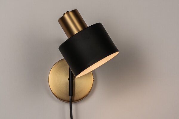 Nástěnné svítidlo Villon Black and Gold Small (LMD)