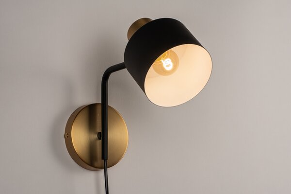 Nástěnné svítidlo Villon Black and Gold Small (LMD)