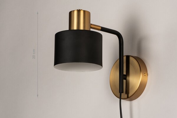 Nástěnné svítidlo Villon Black and Gold Small (LMD)