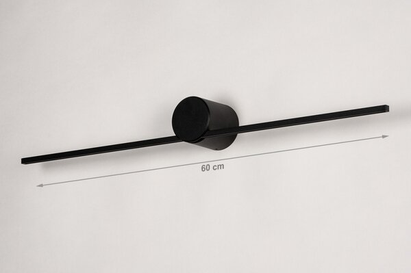 Nástěnné LED svítidlo nad zrcadlo Line FX Black (LMD)