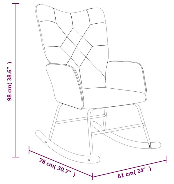 Houpací křeslo patchwork textil 328203