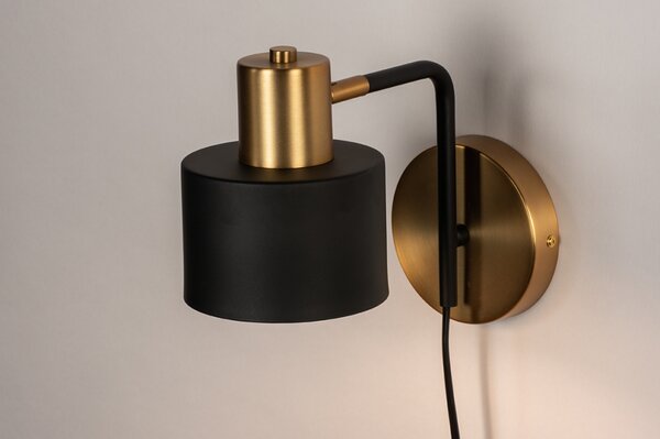 Nástěnné svítidlo Villon Black and Gold Small (LMD)