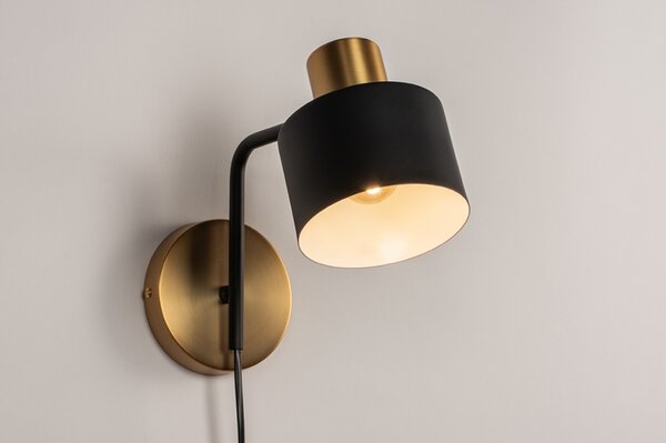 Nástěnné svítidlo Villon Black and Gold Small (LMD)