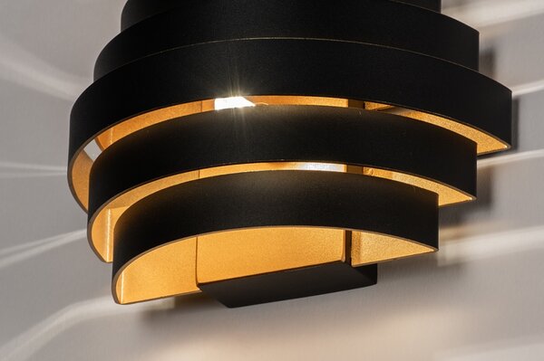 Nástěnné svítidlo do obýváku Dion Black and Gold (LMD)