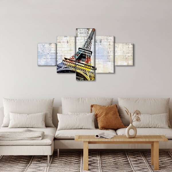 Obraz - Digitální umění Eiffelovy věže (125x70 cm)