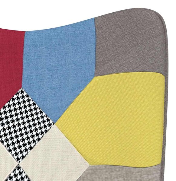 Relaxační křeslo patchwork textil 328193
