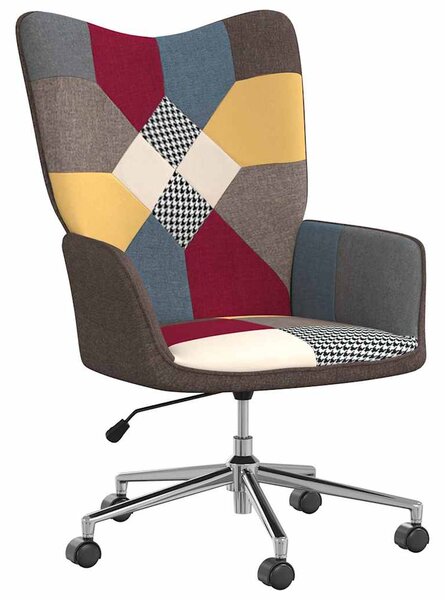 Relaxační křeslo patchwork textil 328193