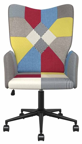 Relaxační křeslo patchwork textil 328194