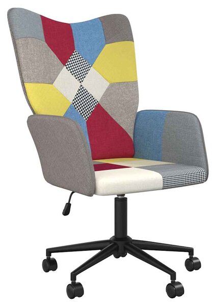 Relaxační křeslo patchwork textil 328194