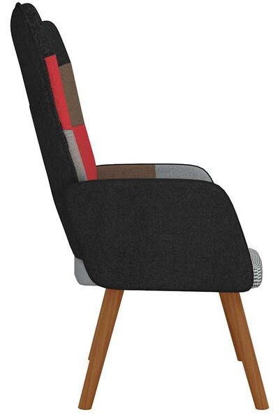 Relaxační křeslo patchwork textil 328195