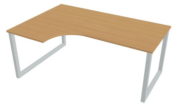 Kancelářský pracovní stůl Ergo UEO180060P, bílá RAL 9016, deskaakát