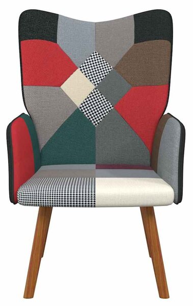 Relaxační křeslo patchwork textil 328195