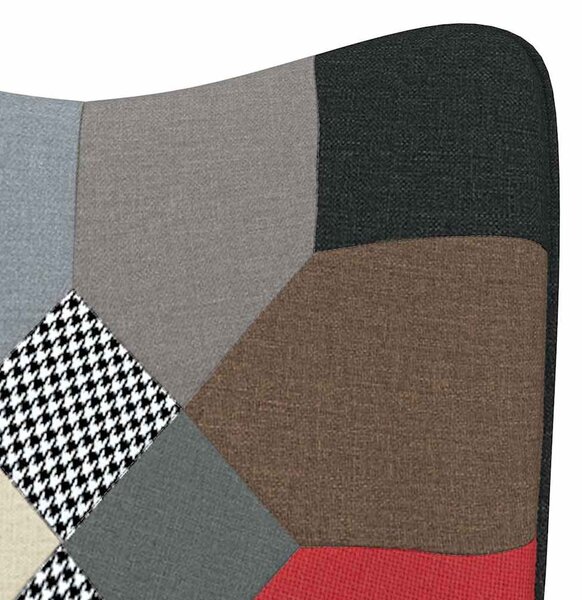 Houpací křeslo patchwork textil 328203