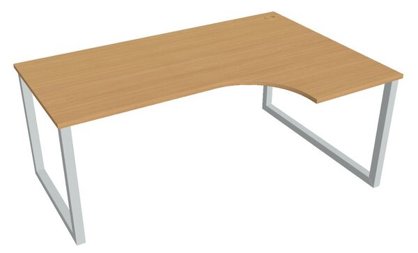 Kancelářský pracovní stůl Ergo UEO180060L, bílá RAL 9016, deskaakát