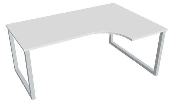 Kancelářský pracovní stůl Ergo UEO180060L, bílá RAL 9016, deskaakát