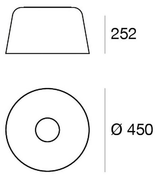 Linea Light LED stropní svítidlo Delfi_S, bílé, Ø 45 cm, kov, stmívatelný, Bílá / opál, Obývací pokoj / jídelna, Hliník, Moderní