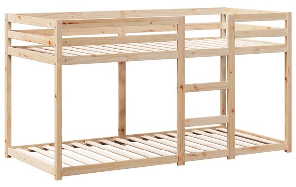 Patrová postel se střechou 80 x 200 cm masivní borové dřevo 3281958