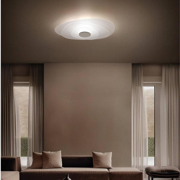 Linea Light LED stropní svítidlo Joint_S, bílé, kovové, 71 cm, stmívatelný, Bílá / opál, Obývací pokoj / jídelna, kov, Moderní