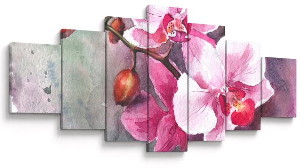 Obraz - Orchideje, aquarel (210x100 cm)