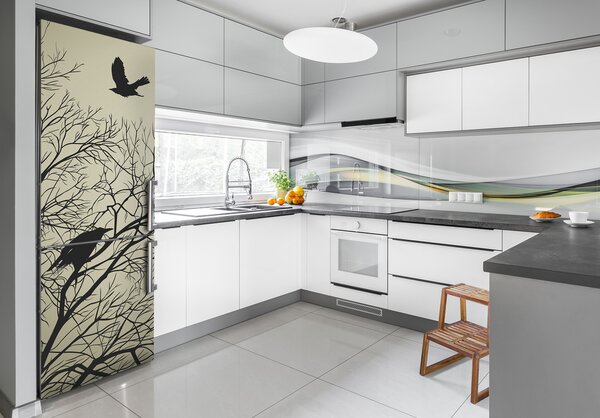 Nálepka fototapeta lednička Vrány na stromě FridgeStick-70x190-f-72229851