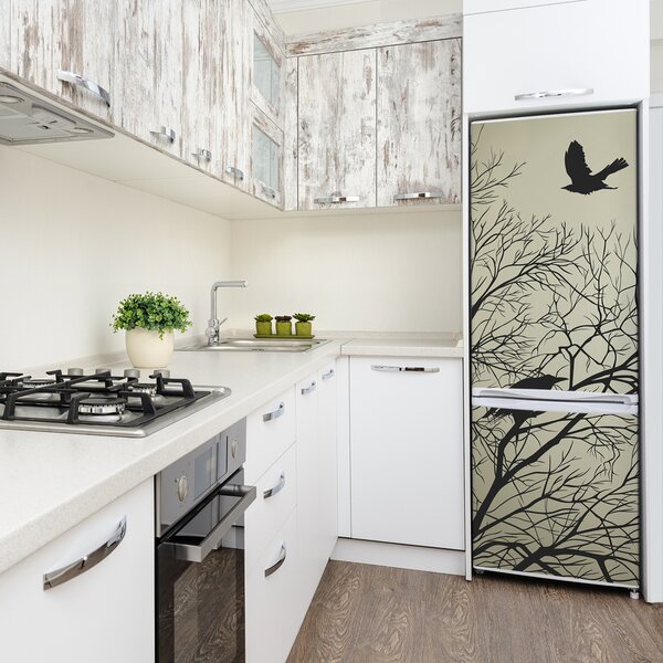 Nálepka fototapeta lednička Vrány na stromě FridgeStick-70x190-f-72229851