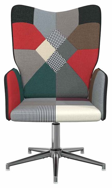Relaxační křeslo patchwork textil 328201