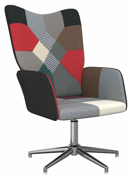 Relaxační křeslo patchwork textil 328201