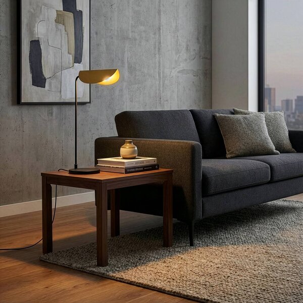 Opviq Stolní lampa Corner, černá/zlatá, výška 57 cm, E14, Černá, Obývací pokoj / jídelna, kov, Moderní