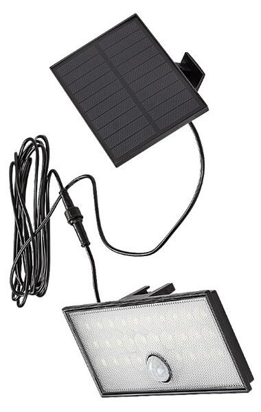 RABALUX 77129 Zavod solární nástěnné svítidlo/reflektor se senzorem LED 8W/800lm 5000K IP65 černá