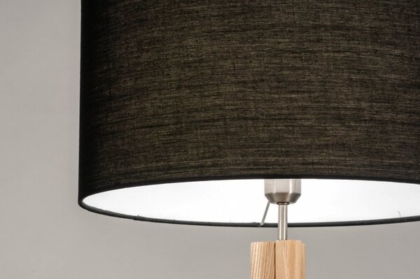 Stojací designová lampa Arbon Black and Wood (LMD)