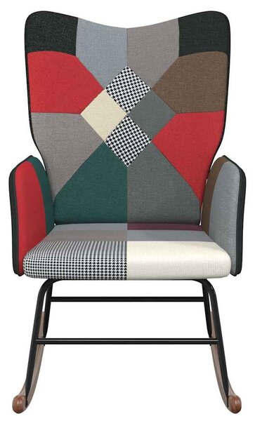 Houpací křeslo patchwork textil 328203