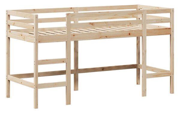 Patrová postel s žebříkem a střechou 80 x 200 cm borovice 3282028