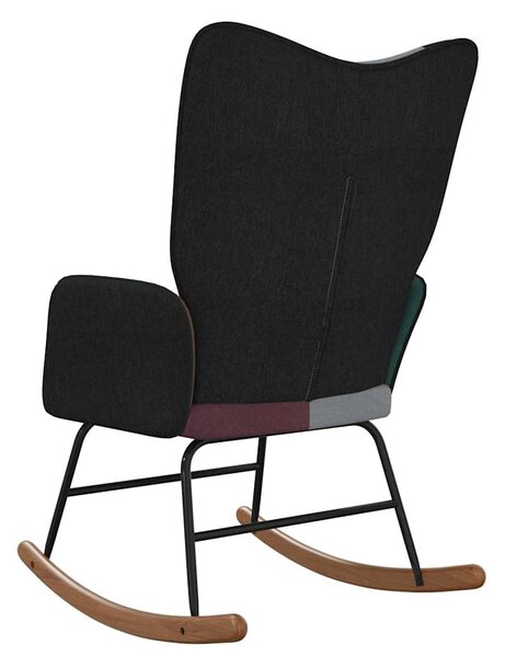 Houpací křeslo patchwork textil 328203