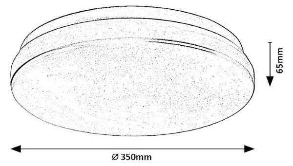 RABALUX 77139 Lowar venkovní stropní svítidlo se senzorem D350mm LED 24W/1450lm 3000K IP44 bílá