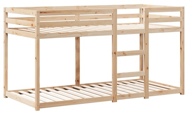 Patrová postel se střechou 80 x 200 cm masivní borové dřevo 3282041