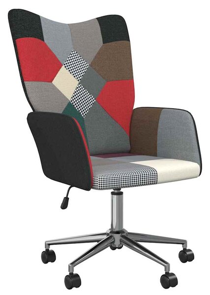 Relaxační křeslo patchwork textil 328205