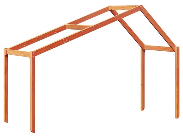 Patrová postel se střechou voskově hnědá 80 x 200 cm borovice 3282057