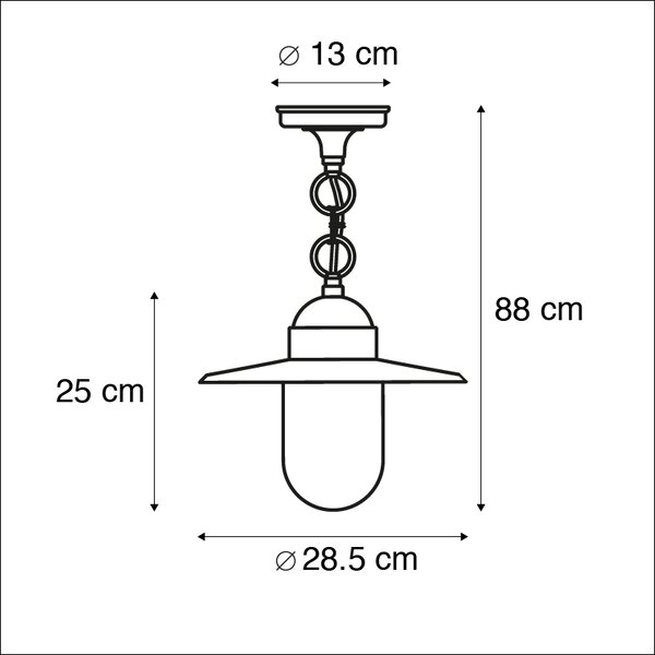 Chytré venkovní závěsné svítidlo antracitové IP44 vč. WiFi ST64 - Kansas Graphite